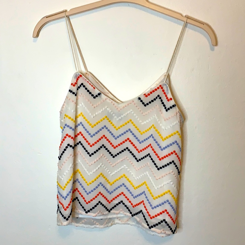 Wayf embroidered sleeveless blouse
